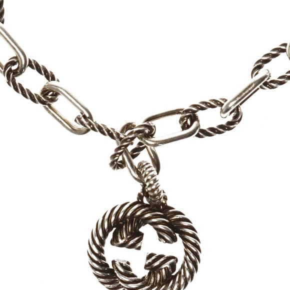 Gucci Silver Bracelet with Interlocking GG Charm - Picture 6 of 7